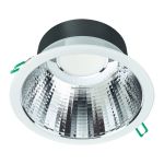 Philips LED Downlight Coreline DN142B Aluminium Vit 11W 1200lm 60D - 830 Varm Vit | Utskärning   155mm - IP54 - UGR<19