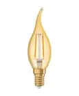 Ledvance Vintage 1906 LED E14 Kronljus Guld 1.5W 120lm - 824 Extra Varm Vit | Ersättare 15W